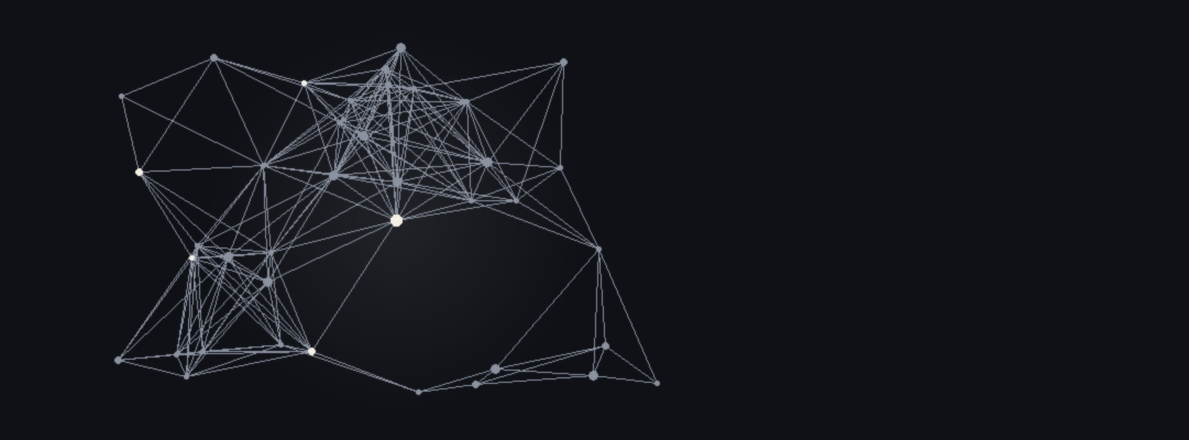 Neural network pattern on dark background — sleep and cognitive performance