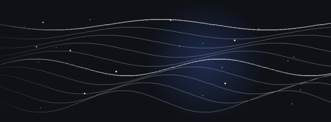 Cool wave lines on dark background — optimal sleep temperature